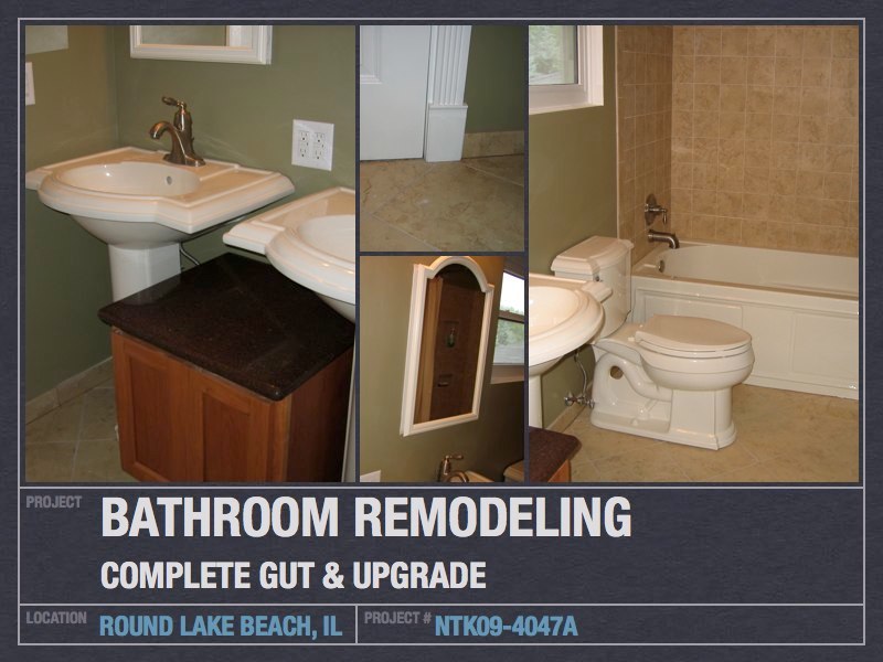 Upstairs Bathroom Remodeling - Round Lake Beach, IL